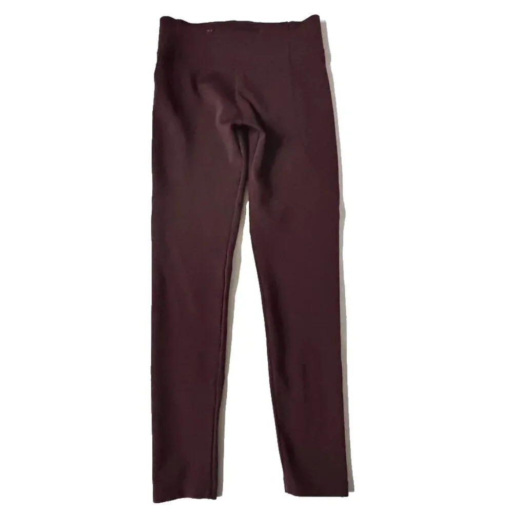 Y-3 Womens M Full Length Leggings Adidas Burgundy Wine Yohji Yamamoto Athletic - Picture 5 of 9